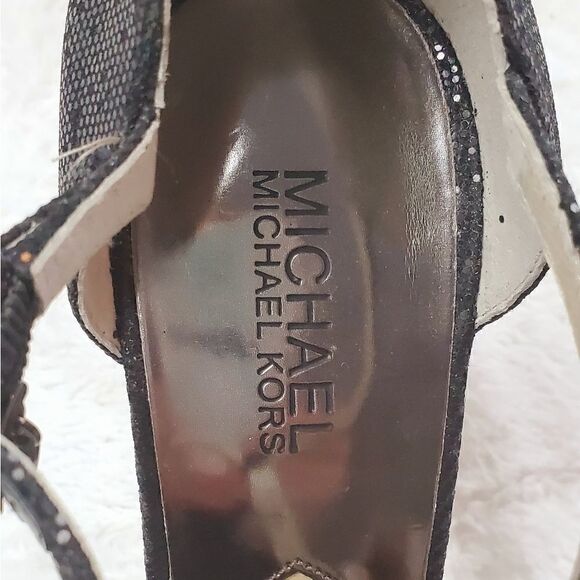 Michael Kors Sparkly T-Strap Sandals - Picture 5 of 5